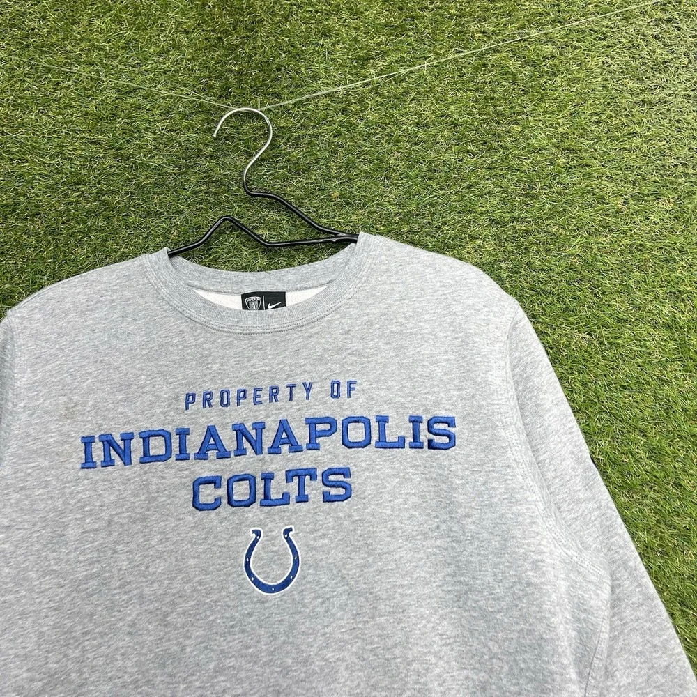 Indianapolis Colts Nike Sweatshirt Mens Large Crewneck Spellout Sportswear